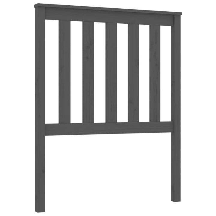 sengegærde 81x6x101 cm massivt fyrretræ grå