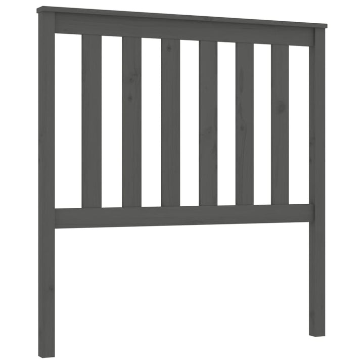 sengegærde 96x6x101 cm massivt fyrretræ grå