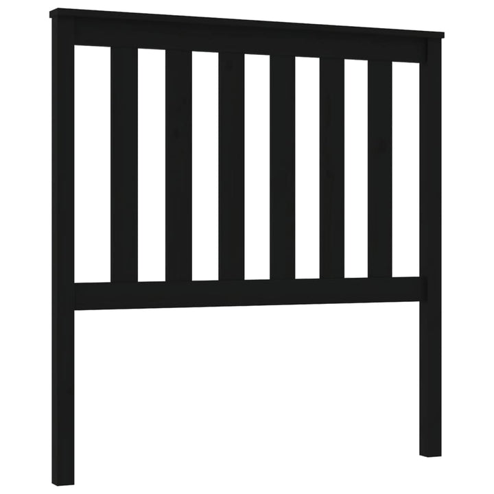 sengegærde 96x6x101 cm massivt fyrretræ sort