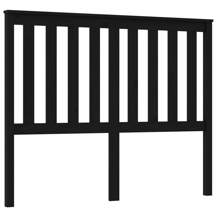 sengegærde 126x6x101 cm massivt fyrretræ sort