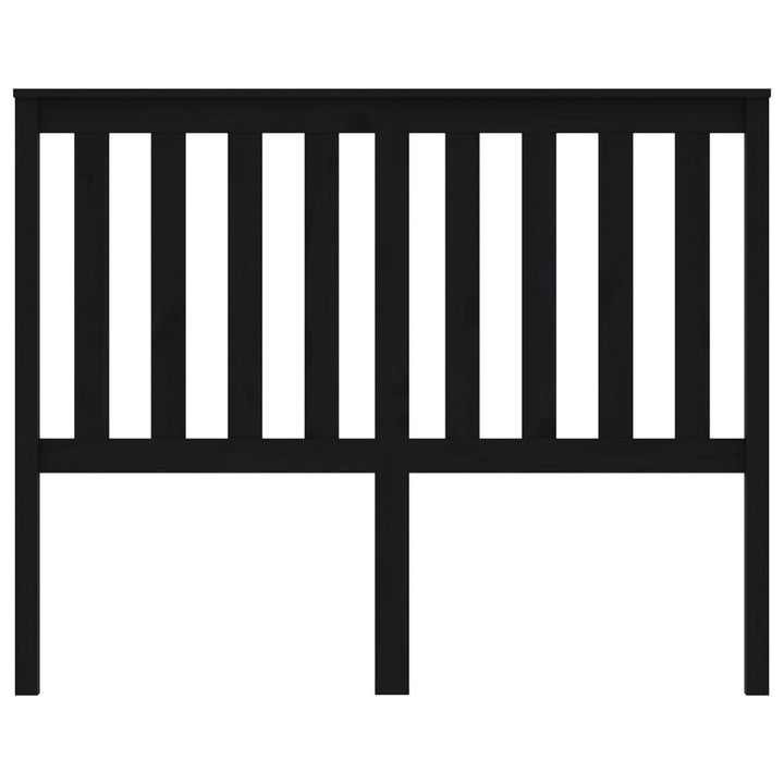 sengegærde 126x6x101 cm massivt fyrretræ sort