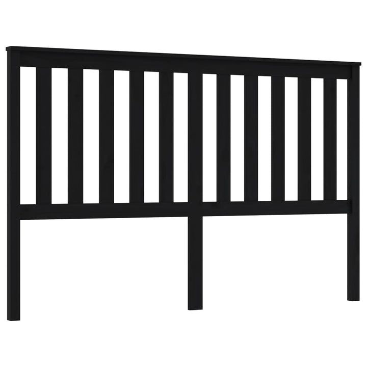 sengegærde 166x6x101 cm massivt fyrretræ sort