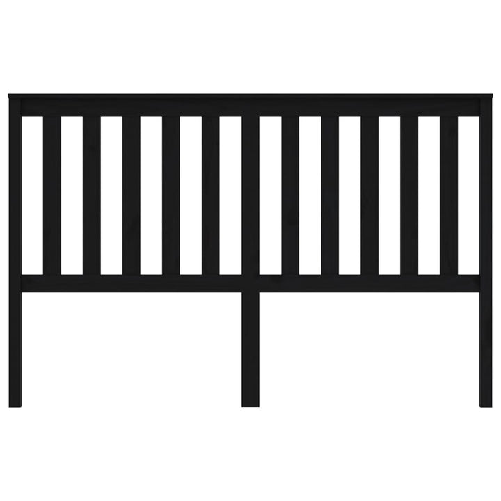 sengegærde 166x6x101 cm massivt fyrretræ sort
