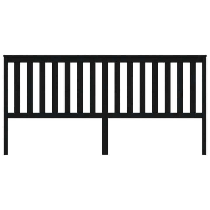sengegærde 206x6x101 cm massivt fyrretræ sort