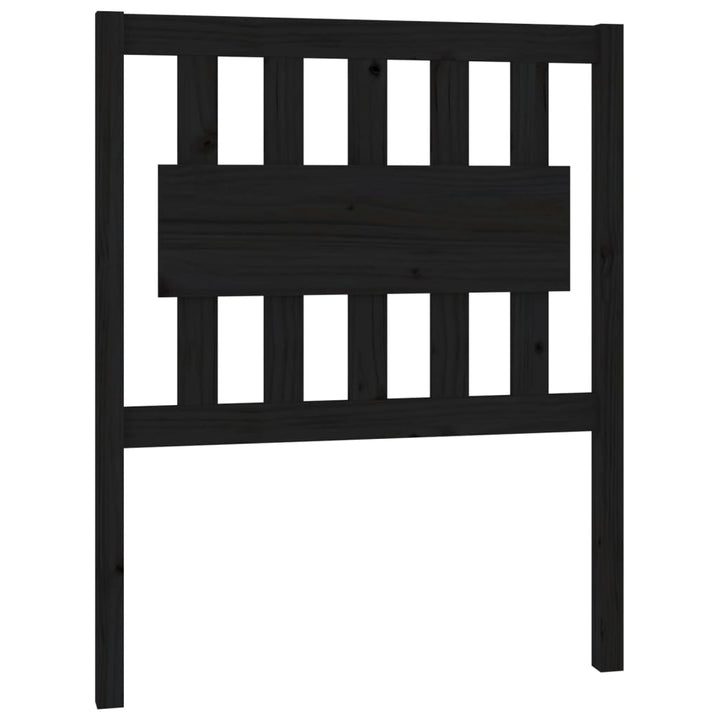 sengegærde 80,5x4x100 cm massivt fyrretræ sort