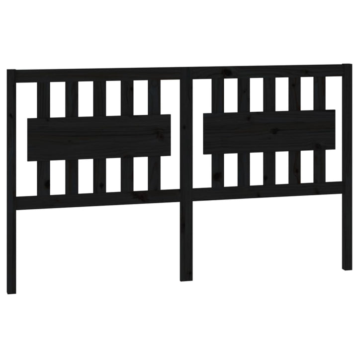 sengegærde 155,5x4x100 cm massivt fyrretræ sort