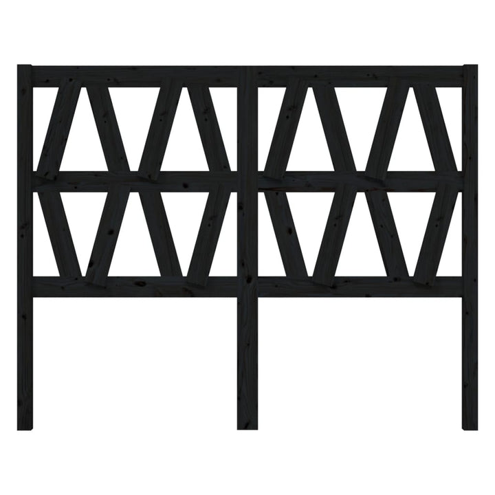 sengegærde 166x4x100 cm massivt fyrretræ sort