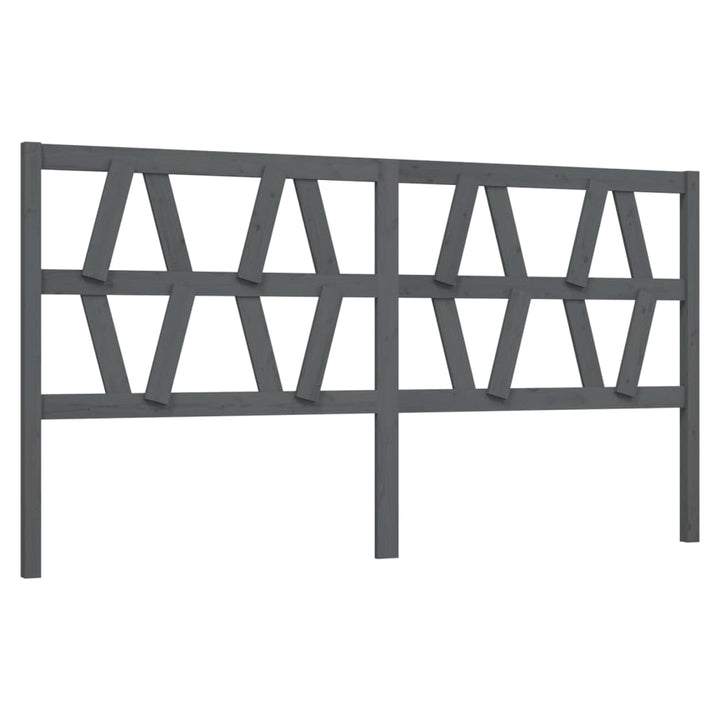 sengegærde 206x4x100 cm massivt fyrretræ grå