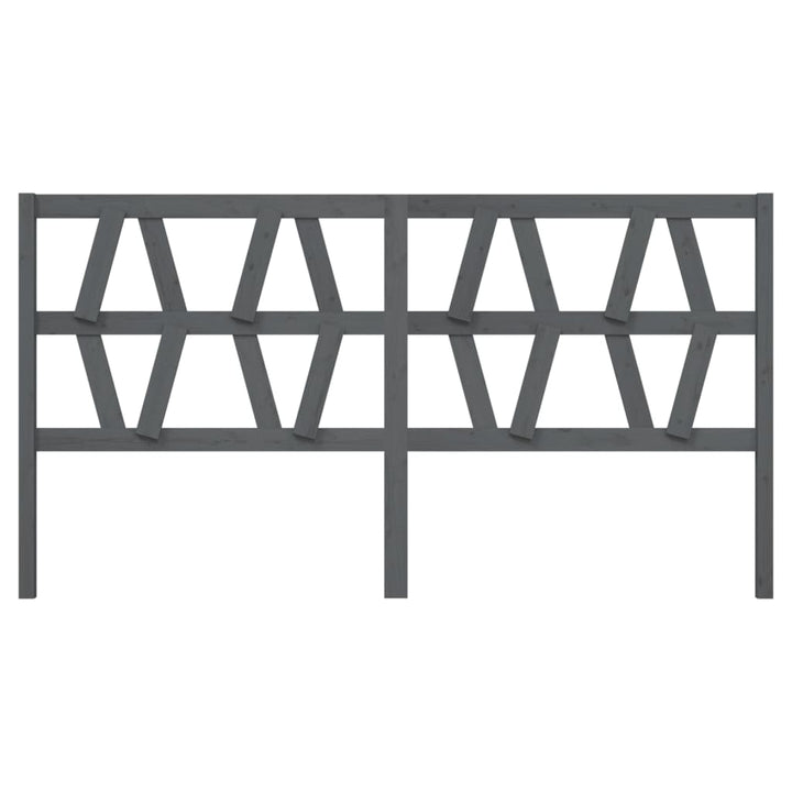 sengegærde 206x4x100 cm massivt fyrretræ grå