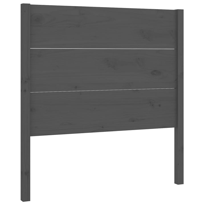 sengegærde 96x4x100 cm massivt fyrretræ grå
