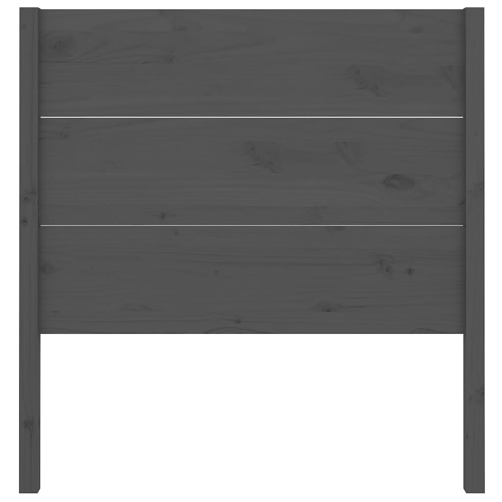 sengegærde 96x4x100 cm massivt fyrretræ grå