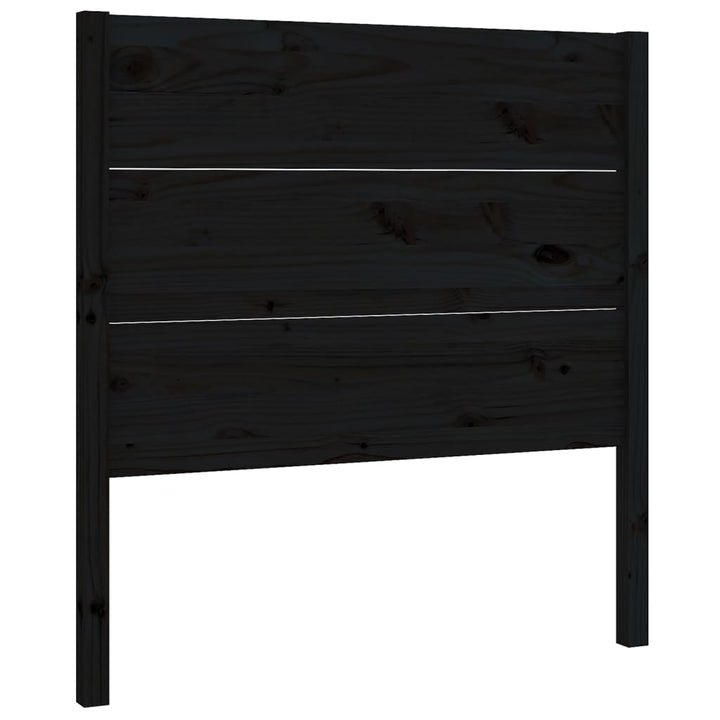 sengegærde 96x4x100 cm massivt fyrretræ sort