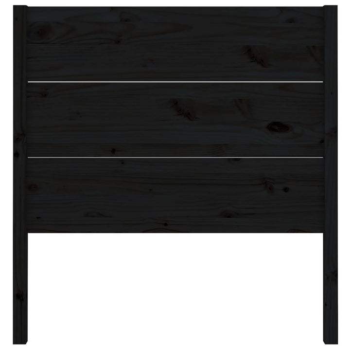 sengegærde 96x4x100 cm massivt fyrretræ sort