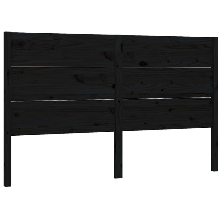 sengegærde 126x4x100 cm massivt fyrretræ sort
