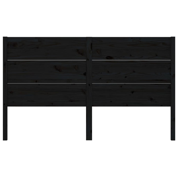 sengegærde 206x4x100 cm massivt fyrretræ sort