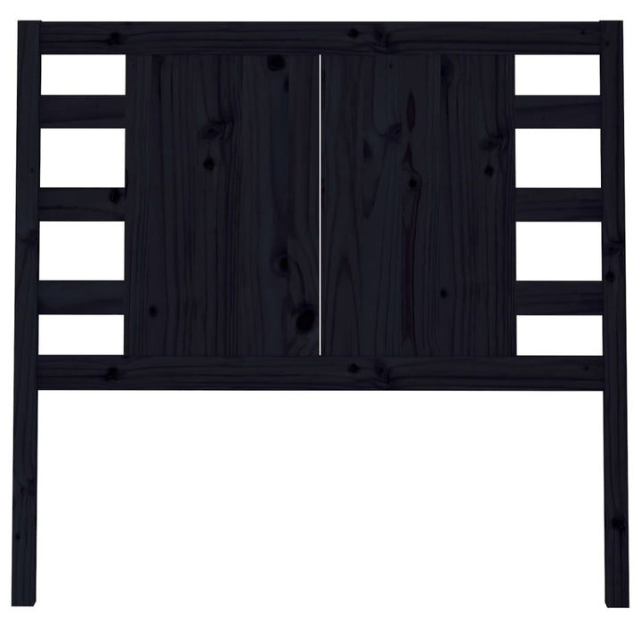 sengegærde 96x4x100 cm massivt fyrretræ sort