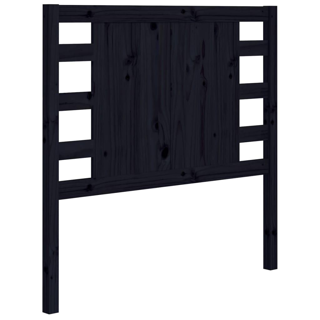 sengegærde 106x4x100 cm massivt fyrretræ sort