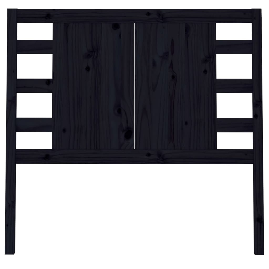 sengegærde 106x4x100 cm massivt fyrretræ sort