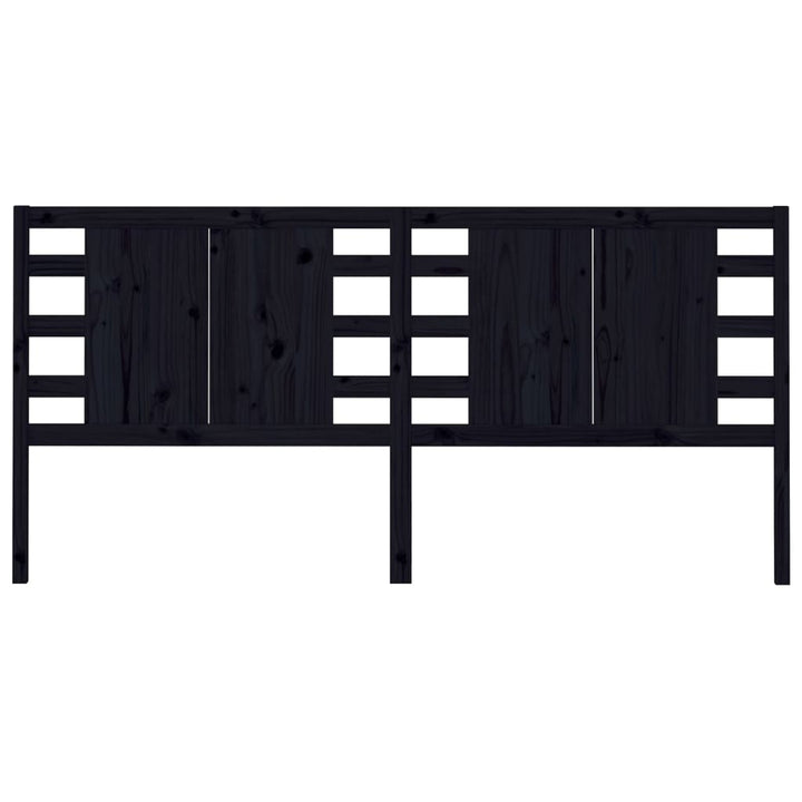 sengegærde 126x4x100 cm massivt fyrretræ sort