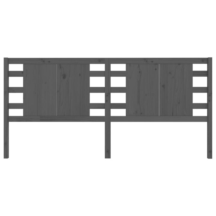 sengegærde 166x4x100 cm massivt fyrretræ grå