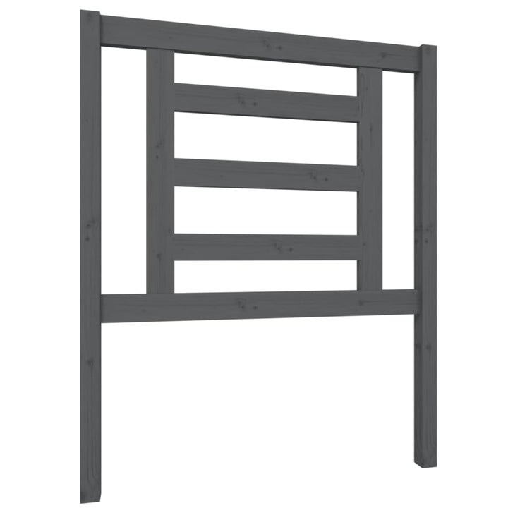 sengegærde 81x4x100 cm massivt fyrretræ grå
