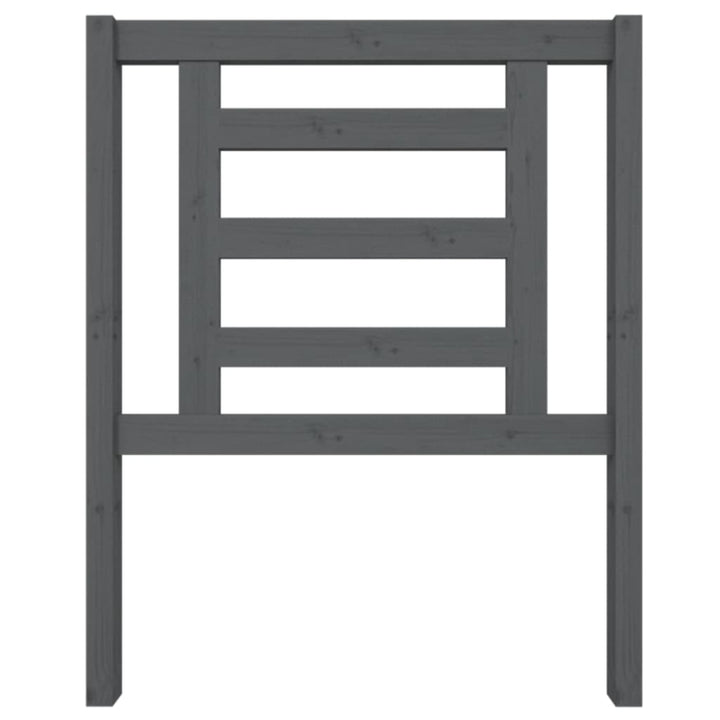 sengegærde 81x4x100 cm massivt fyrretræ grå