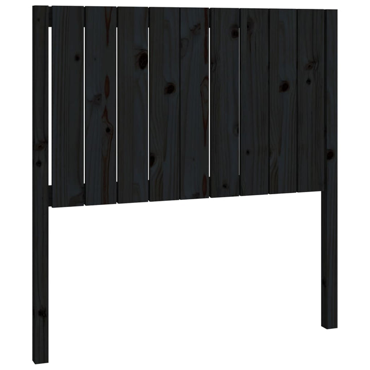 sengegærde 95,5x4x100 cm massivt fyrretræ sort
