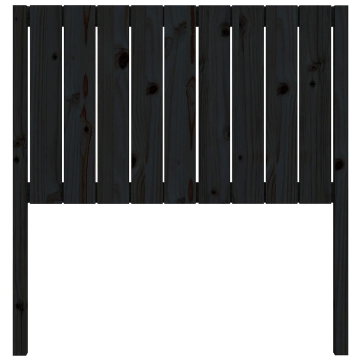 sengegærde 95,5x4x100 cm massivt fyrretræ sort