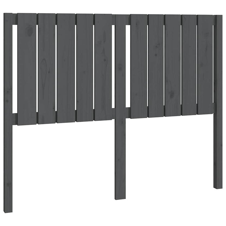 sengegærde 125,5x4x100 cm massivt fyrretræ grå