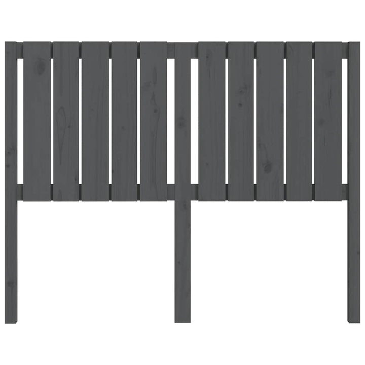 sengegærde 125,5x4x100 cm massivt fyrretræ grå