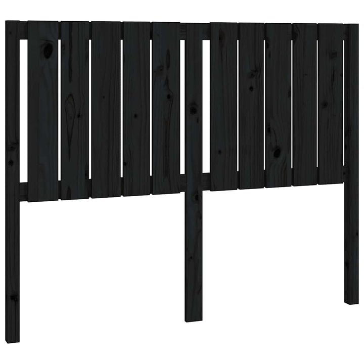 sengegærde 125,5x4x100 cm massivt fyrretræ sort