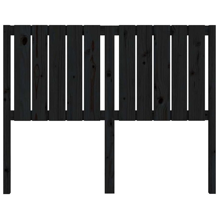 sengegærde 125,5x4x100 cm massivt fyrretræ sort