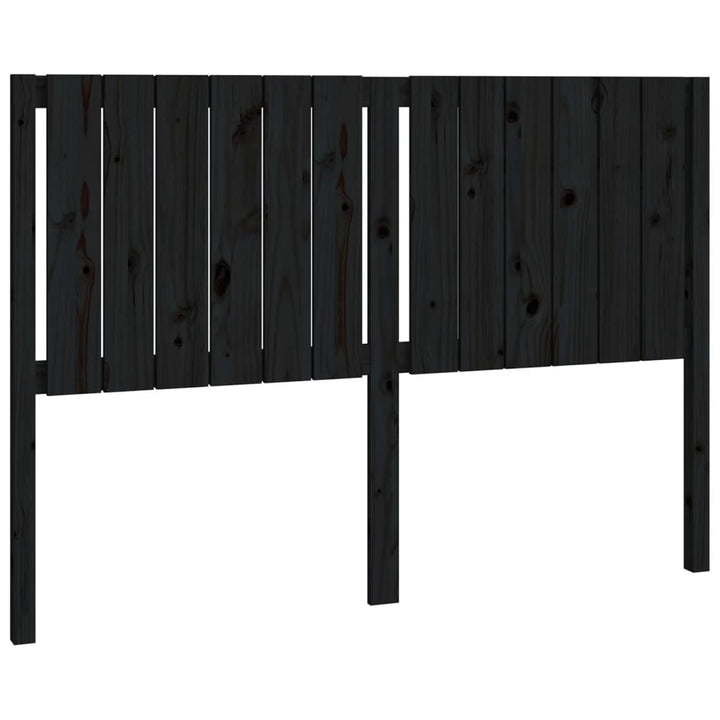 sengegærde 145,5x4x100 cm massivt fyrretræ sort