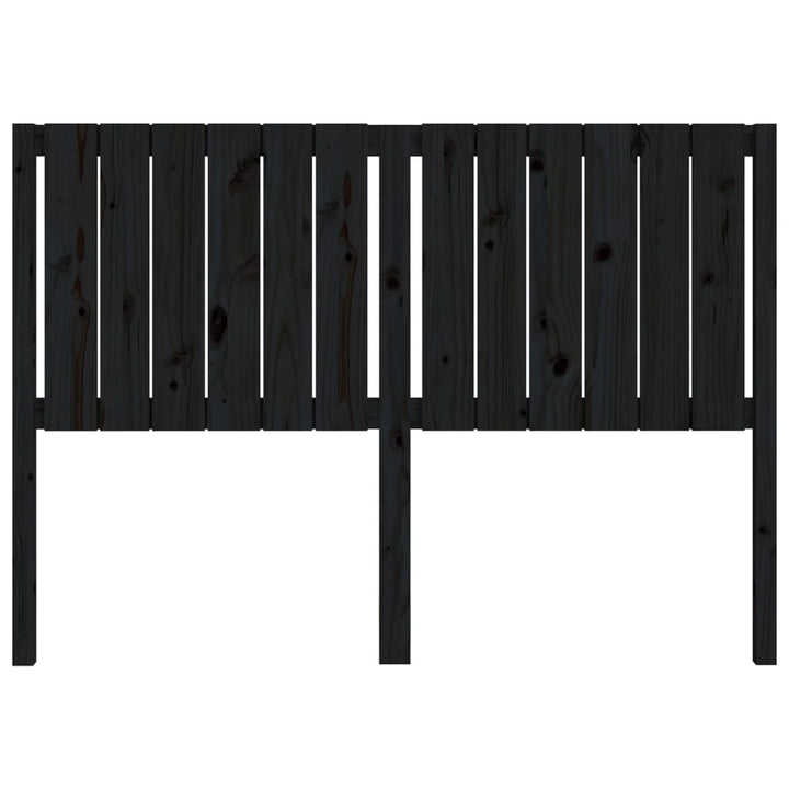 sengegærde 145,5x4x100 cm massivt fyrretræ sort