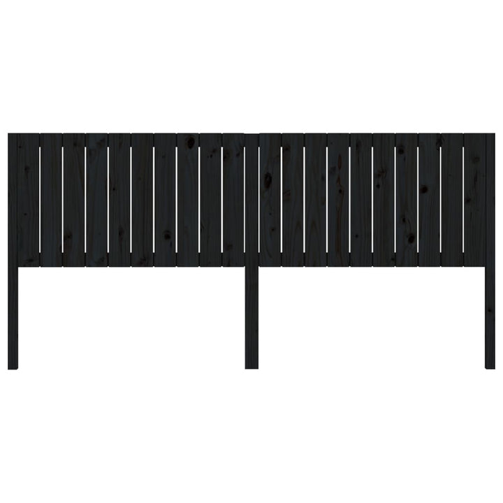 sengegærde 205,5x4x100 cm massivt fyrretræ sort
