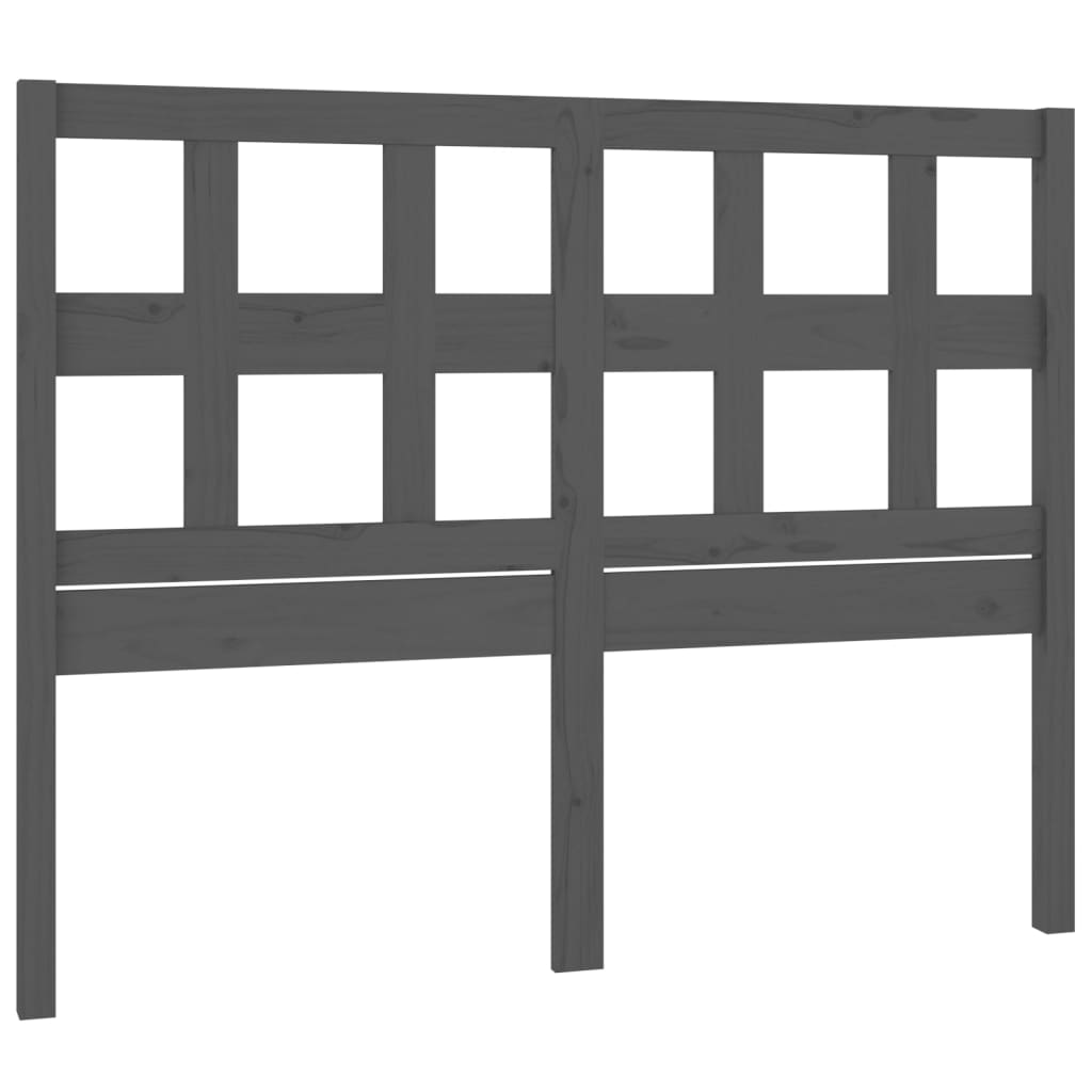 sengegærde 165,5x4x100 cm massivt fyrretræ grå