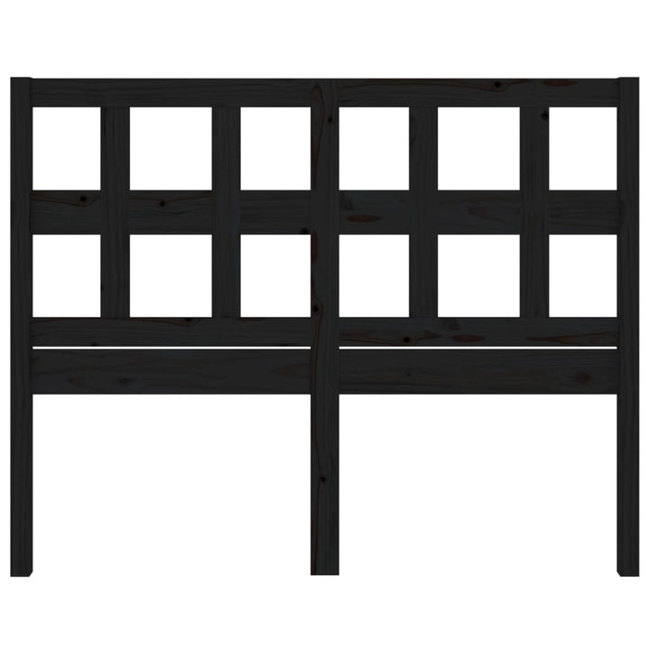 sengegærde 185,5x4x100 cm massivt fyrretræ sort