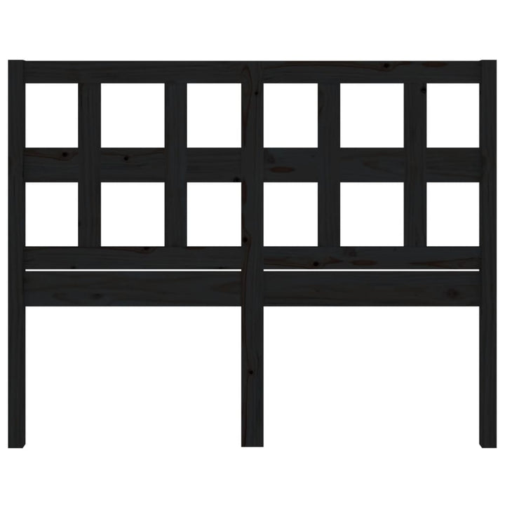 sengegærde 205,5x4x100 cm massivt fyrretræ sort