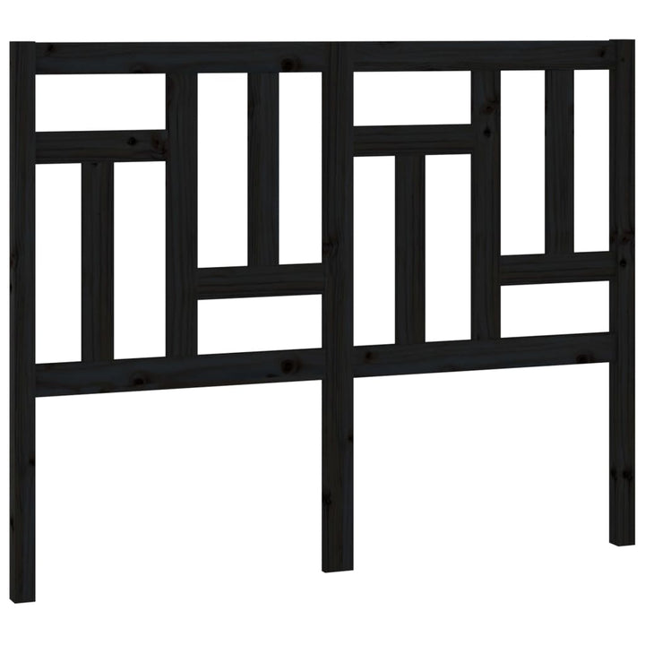 sengegavl 205,5x4x100 cm massivt fyrretræ sort