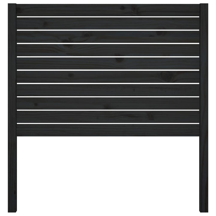 sengegærde 81x4x100 cm massivt fyrretræ sort