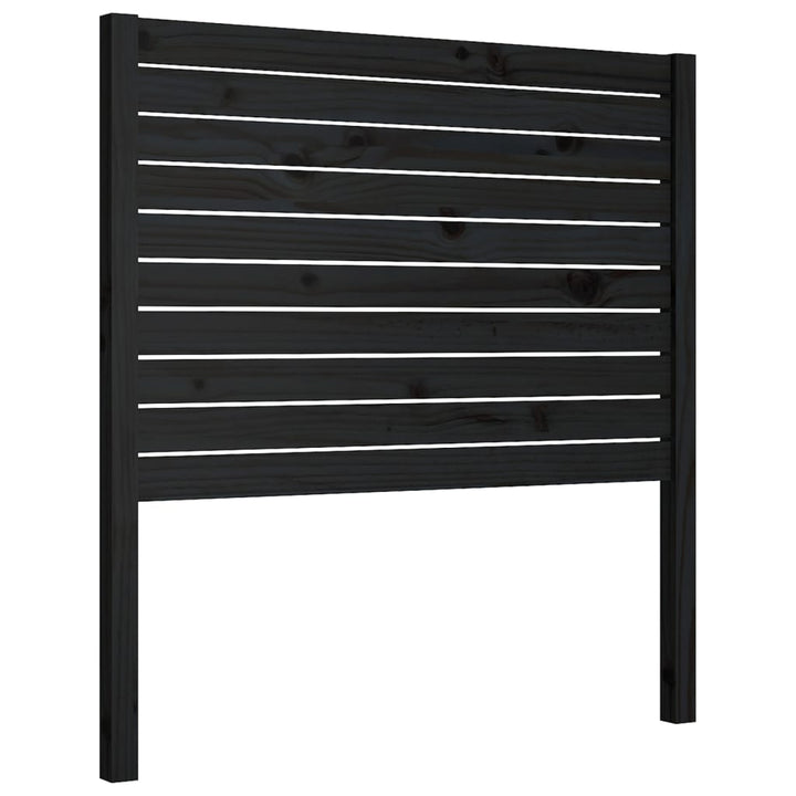 sengegærde 96x4x100 cm massivt fyrretræ sort
