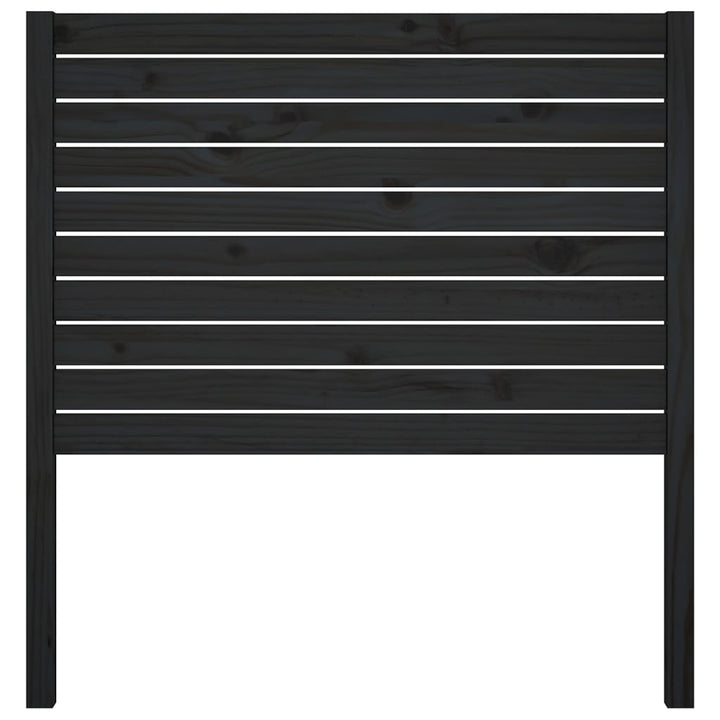 sengegærde 96x4x100 cm massivt fyrretræ sort