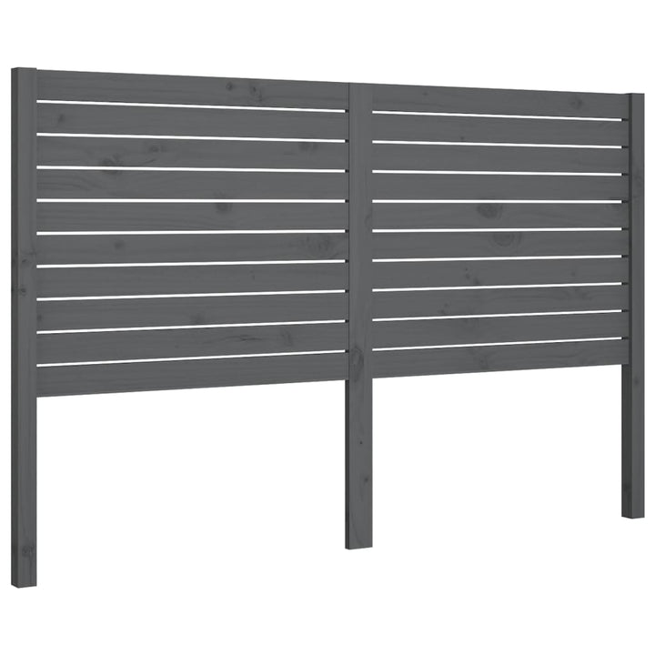sengegærde 126x4x100 cm massivt fyrretræ grå