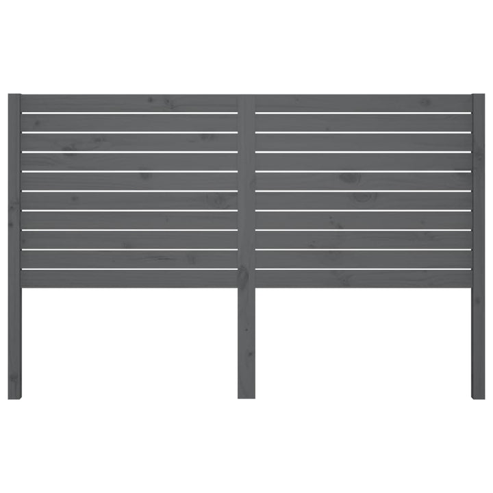sengegærde 126x4x100 cm massivt fyrretræ grå