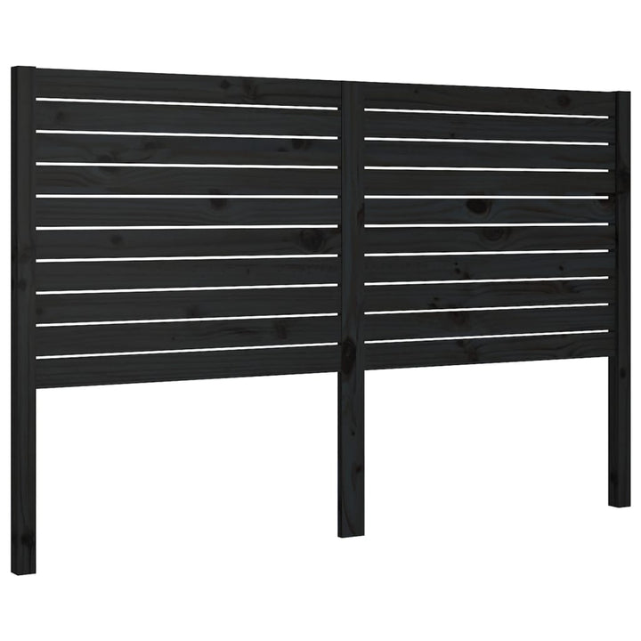 sengegærde 126x4x100 cm massivt fyrretræ sort