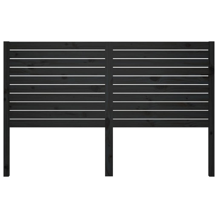 sengegærde 141x4x100 cm massivt fyrretræ sort
