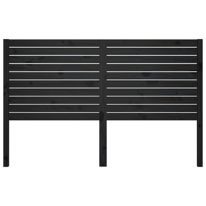 sengegærde 146x4x100 cm massivt fyrretræ sort