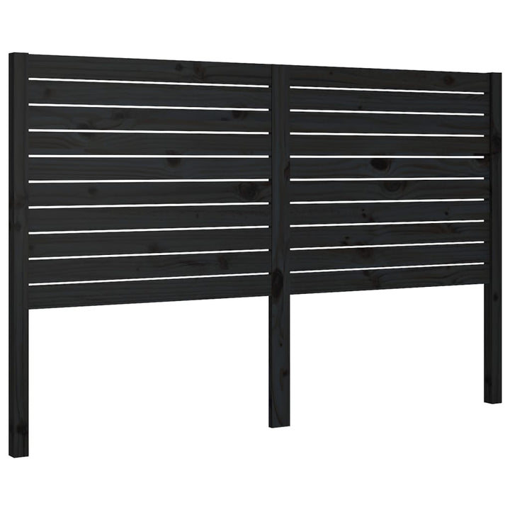 sengegærde 186x4x100 cm massivt fyrretræ sort