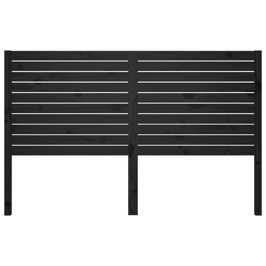 sengegærde 186x4x100 cm massivt fyrretræ sort