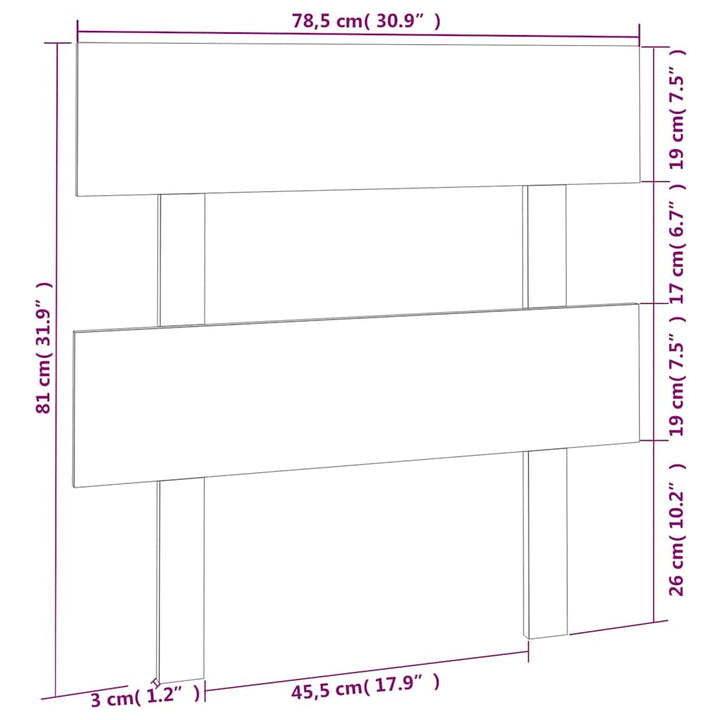 sengegærde 78,5x3x81 cm massivt fyrretræ